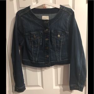 NWOT Torrid cropped blue denim jacket size 2